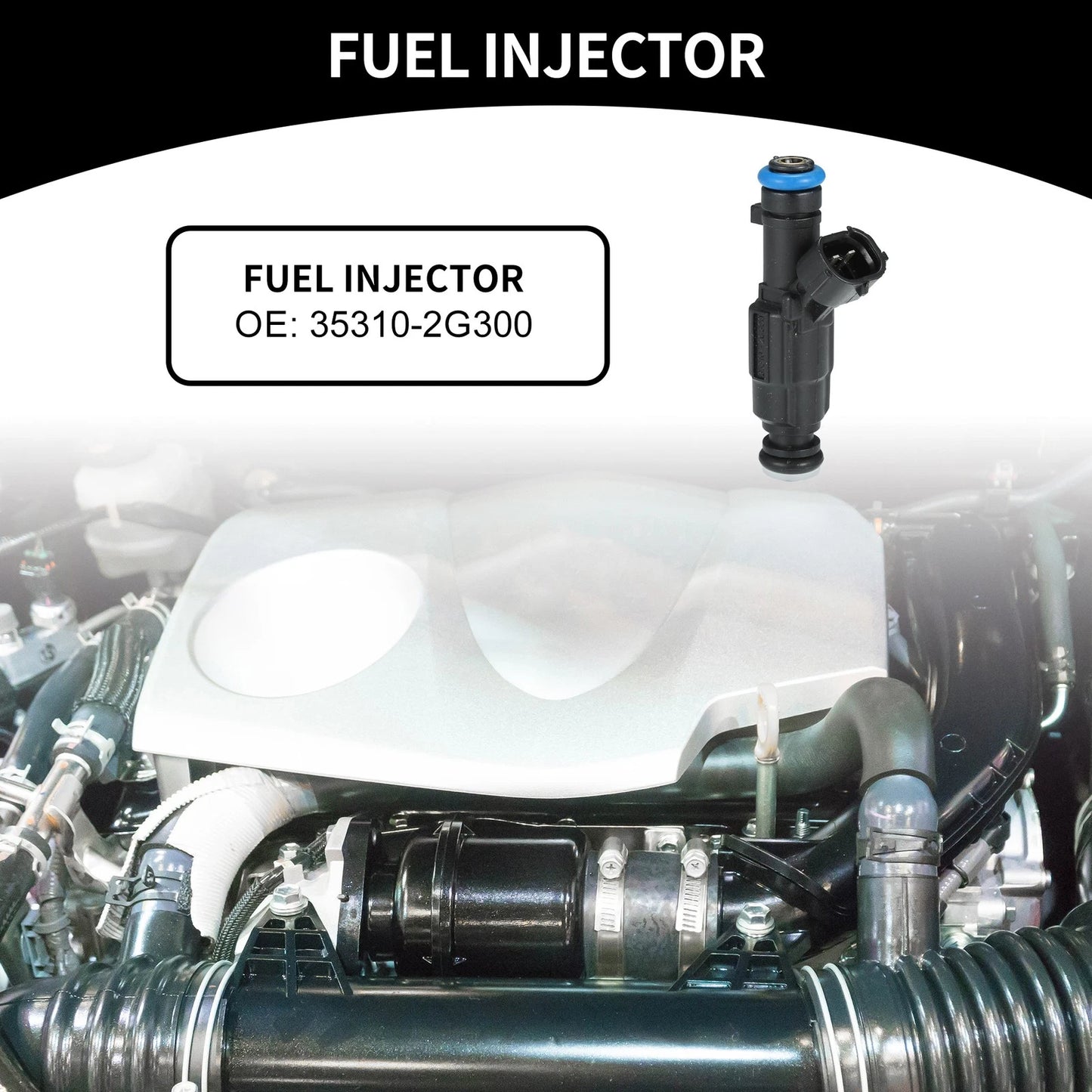 Fuel Injector for Kia Optima 2009-2010 2.4L Black (1 Pcs)