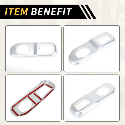 Rear Trunk Lock Panel Cover for Jeep Wrangler JL JLU (2018-2024) Silver Tone