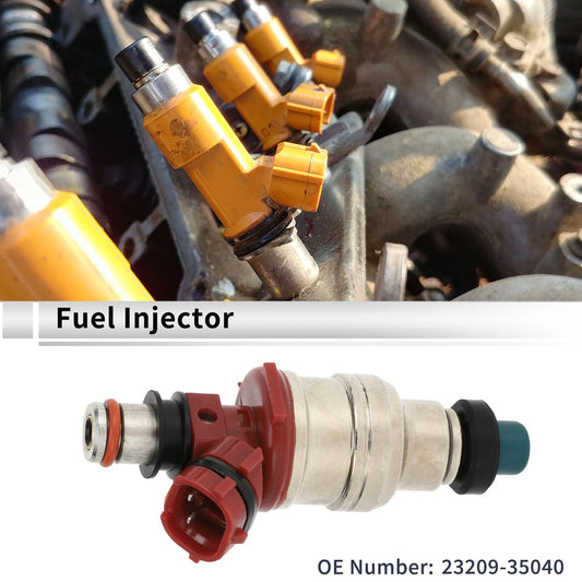 Fuel Injector 1 Pc for Toyota 4Runner SR5 Silver Tone Red