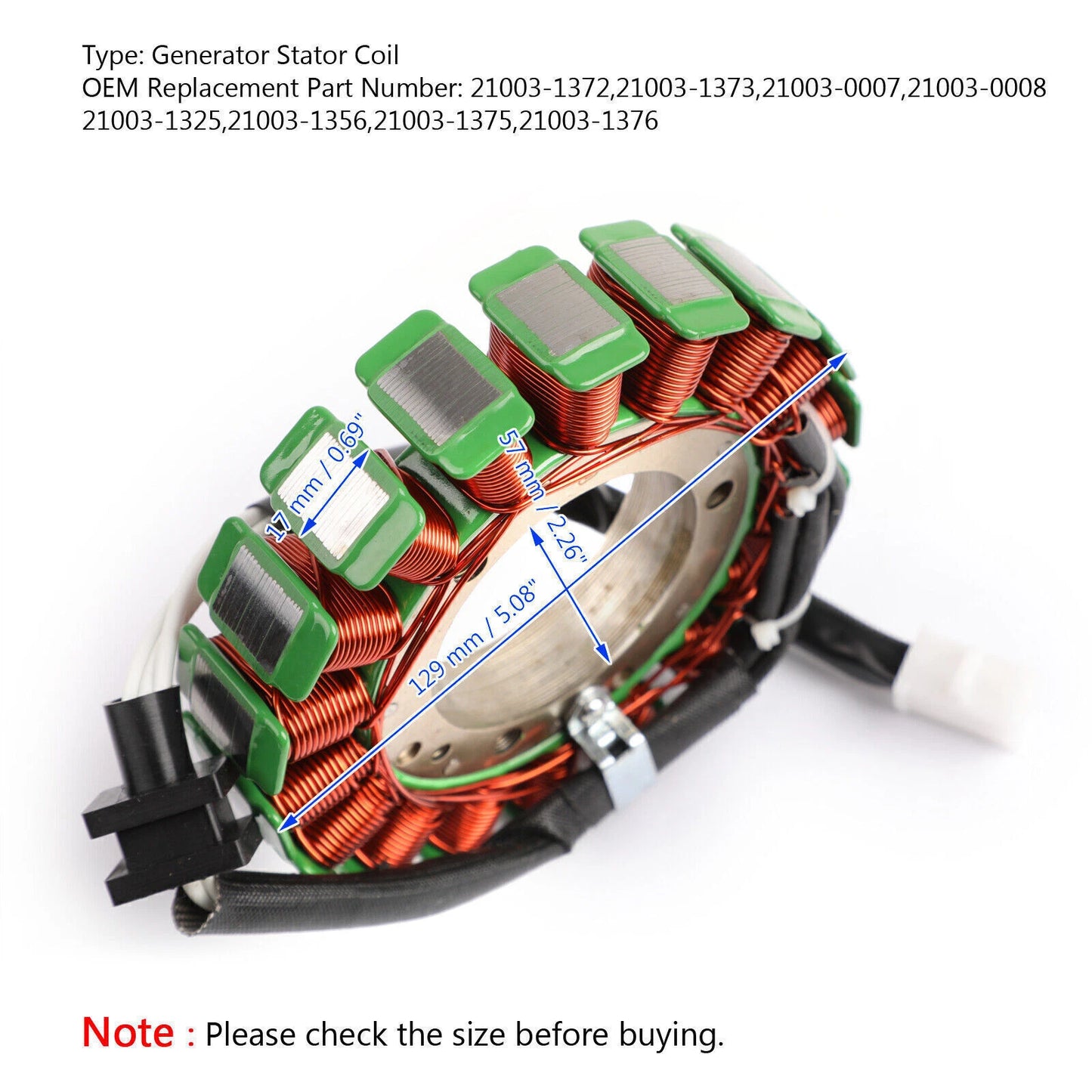 Alternator for Kawasaki VN 1500 1600 Vulcan Classic Nomad Drifter (1999-2008)