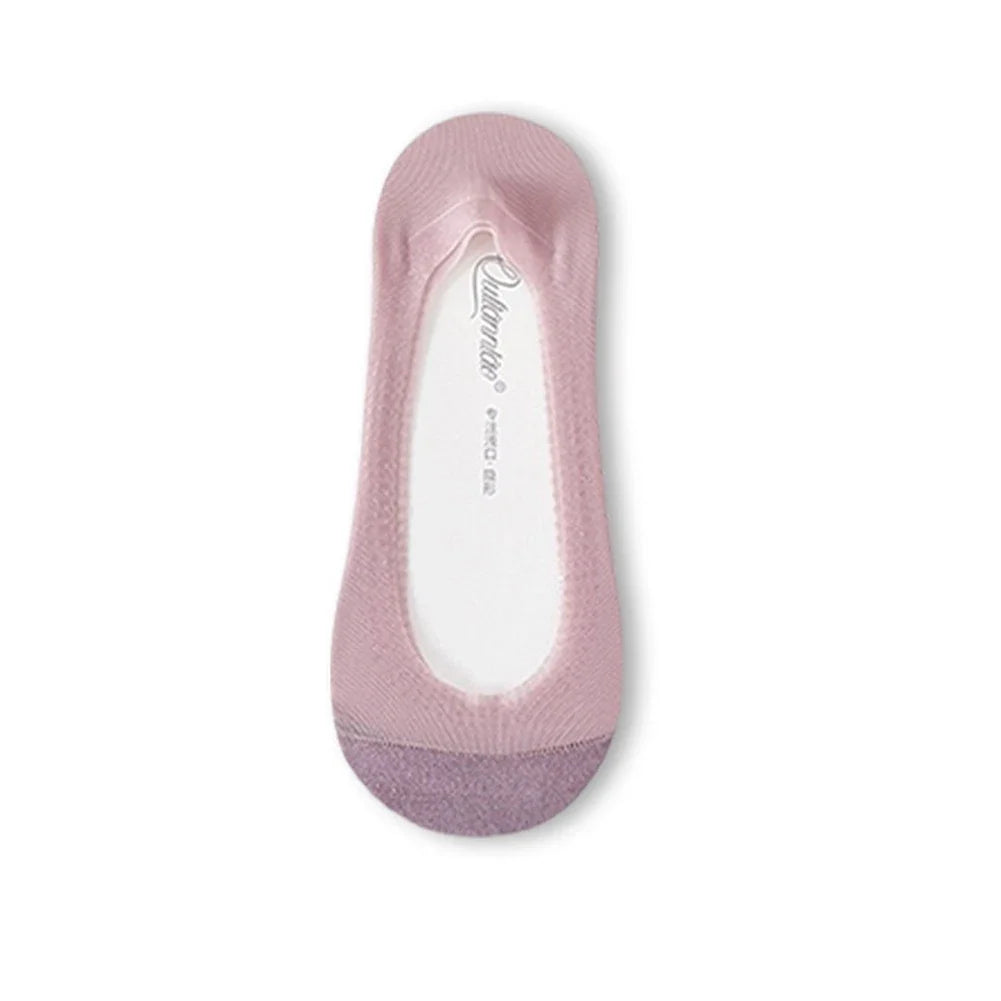 Daily Use Anti-Slip Socks Seamless Toe All-Day Comfort Double-Layer Cuff