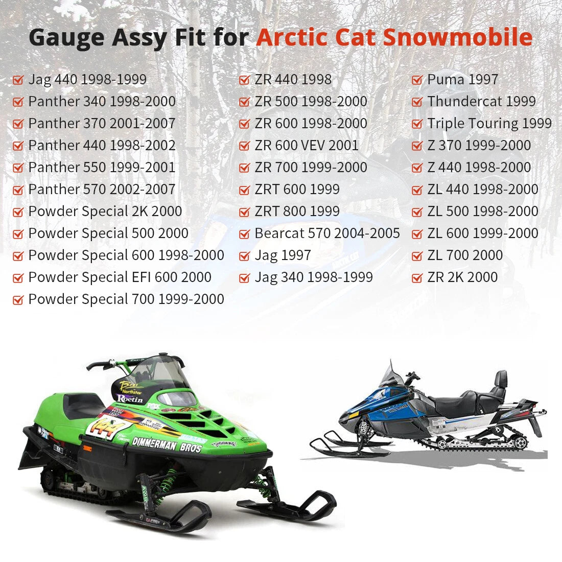 GAS CAP With GAUGE for ARCTIC CAT ZL 500 (1998–2001)