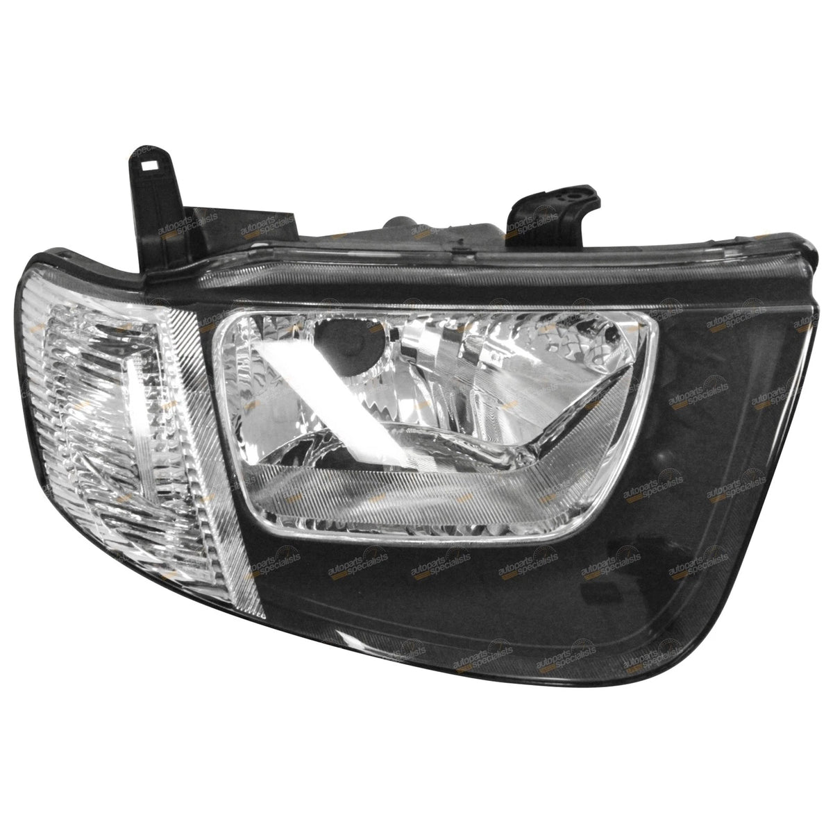 LH+RH Headlights Pair W/Clear Flasher for Mitsubishi Triton ML GL GLX Ute (2006-2009)