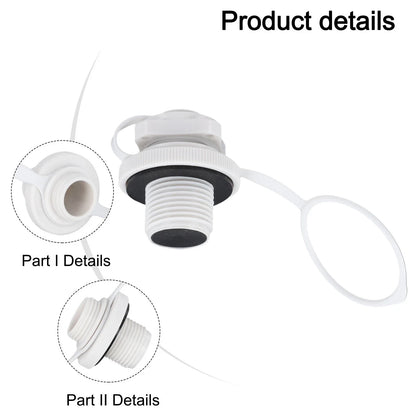 Valve Cap for Rubber Boats, Canoes, Pool Rafts - White 2.2cm Accessory