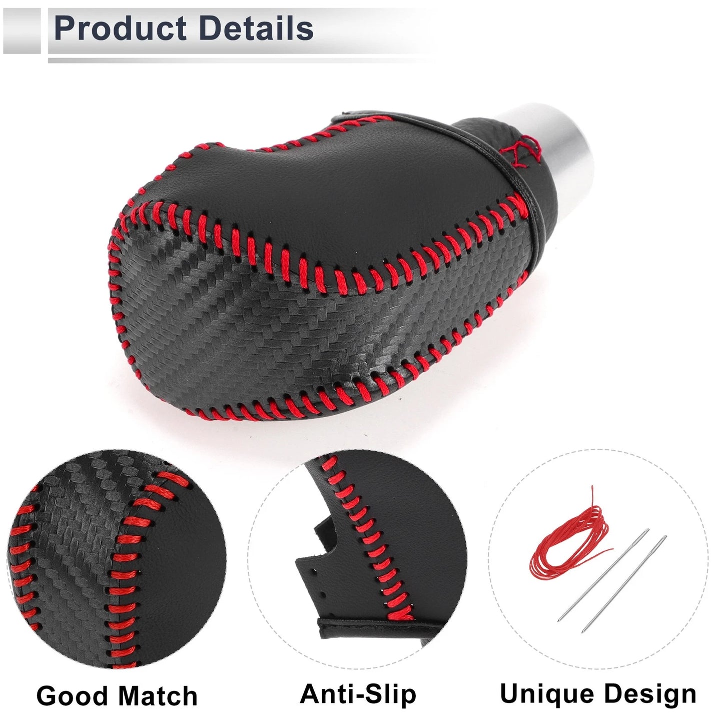 Black Carbon Fiber Gear Shift Knob Cover for Toyota Camry (2019-2022)