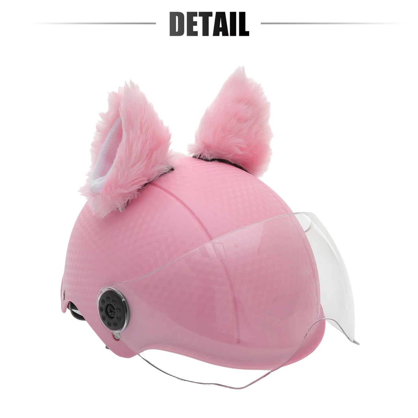 1 Pair Plush Cat Ears Shape Helmet Decoration for Bicycle Motorcycle