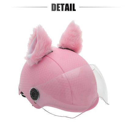1 Pair Plush Cat Ears Shape Helmet Decoration for Bicycle Motorcycle