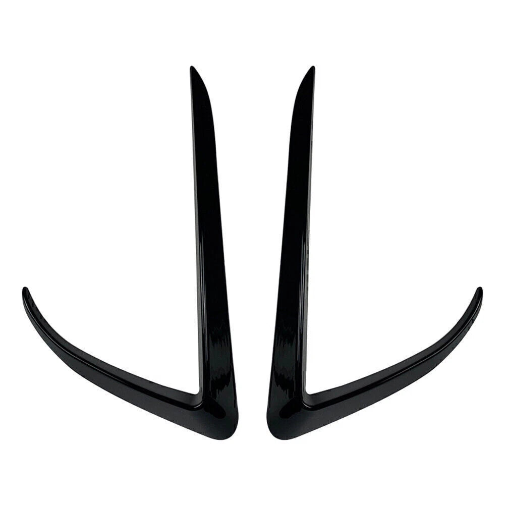 Black Front Fog Light Eyebrow Cover Trim for Tesla Model X (2015-2020)