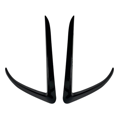Black Front Fog Light Eyebrow Cover Trim for Tesla Model X (2015-2020)