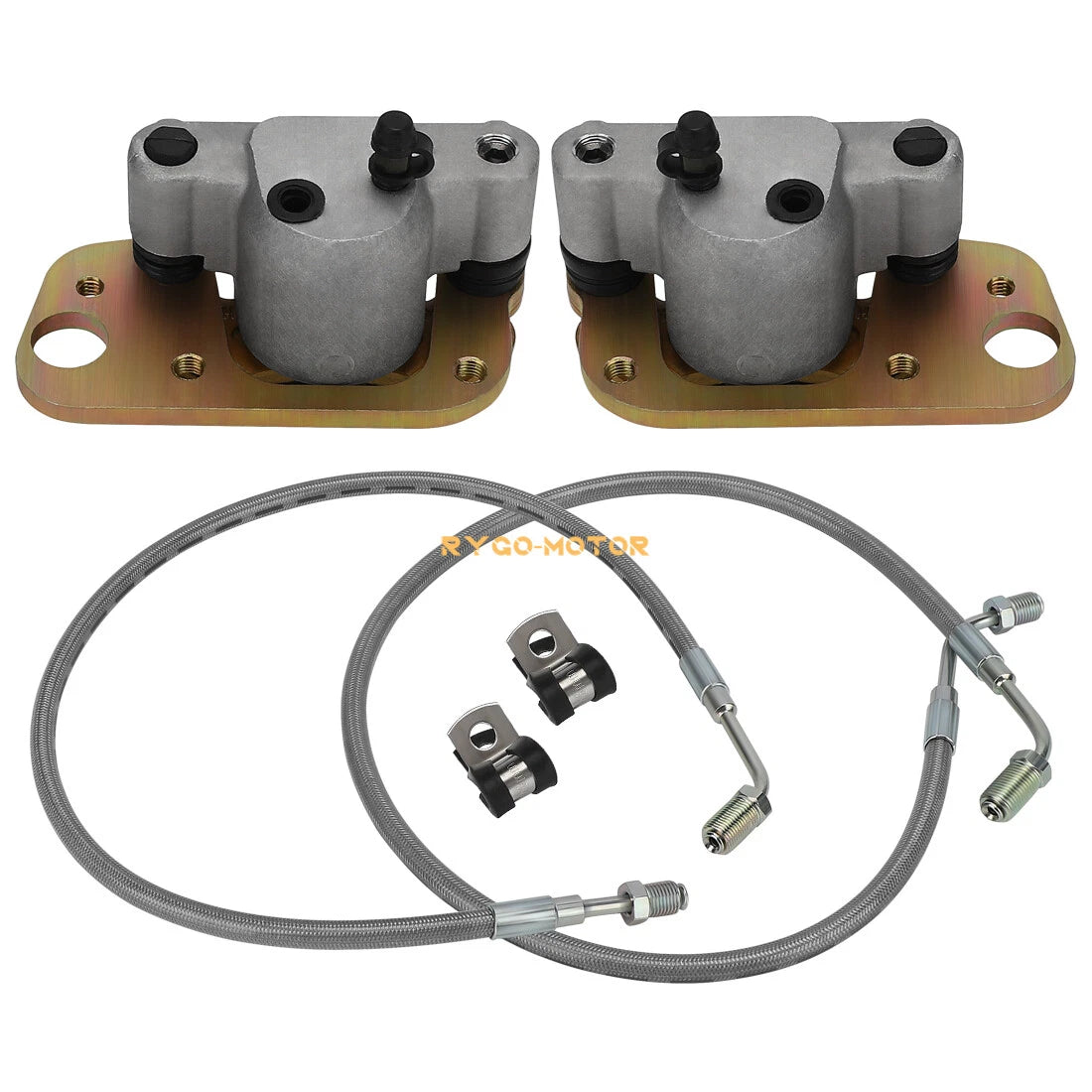 Front Brake Calipers & Hose Lines for Polaris Trail Blazer 250 400 (2001–2004)
