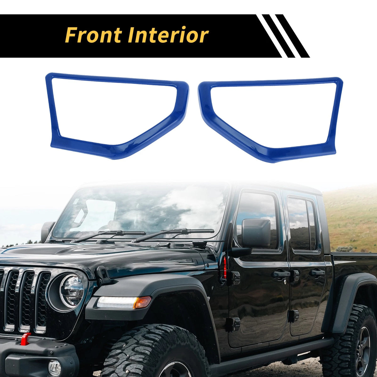 A Pillar Speaker Cover Trim for Jeep Wrangler JL JLU (2018-2024) - ABS Blue