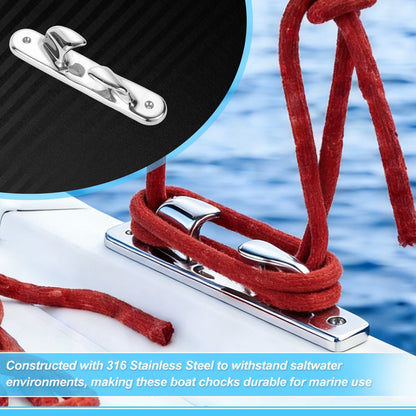 Boat Bow Chock / 204 mm / Marine 316 Stainless Steel Boat Cleats for Right Side