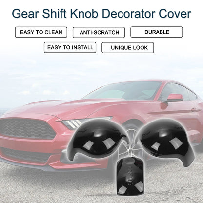 Black Gear Shift Knob Cover for Ford Mustang (2015-2023) 1 x Set