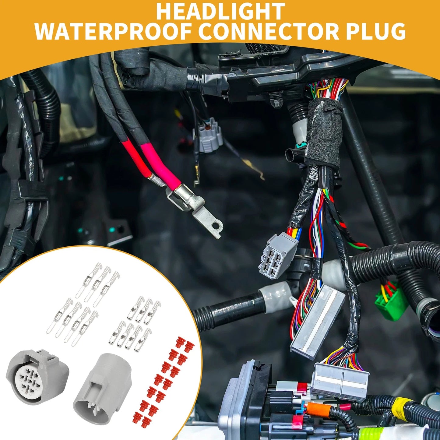 7 Pin Headlight Waterproof Connector Plug for Toyota Lexus
