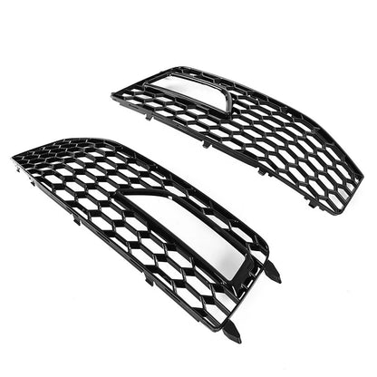 RS4 Style Honeycomb Mesh Fog Light Grille Cover for Audi A4 B8 (2009-2012)