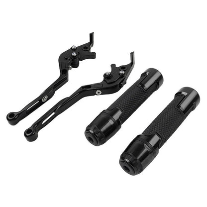 Black Extendable Brake Clutch Lever Grip Set for Honda CB1100 CB1300 (2013-2023)