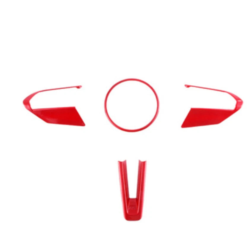 4 x ABS Red Steering Wheel Button Frame Cover Trim for Mazda CX-50 (2023–2025)