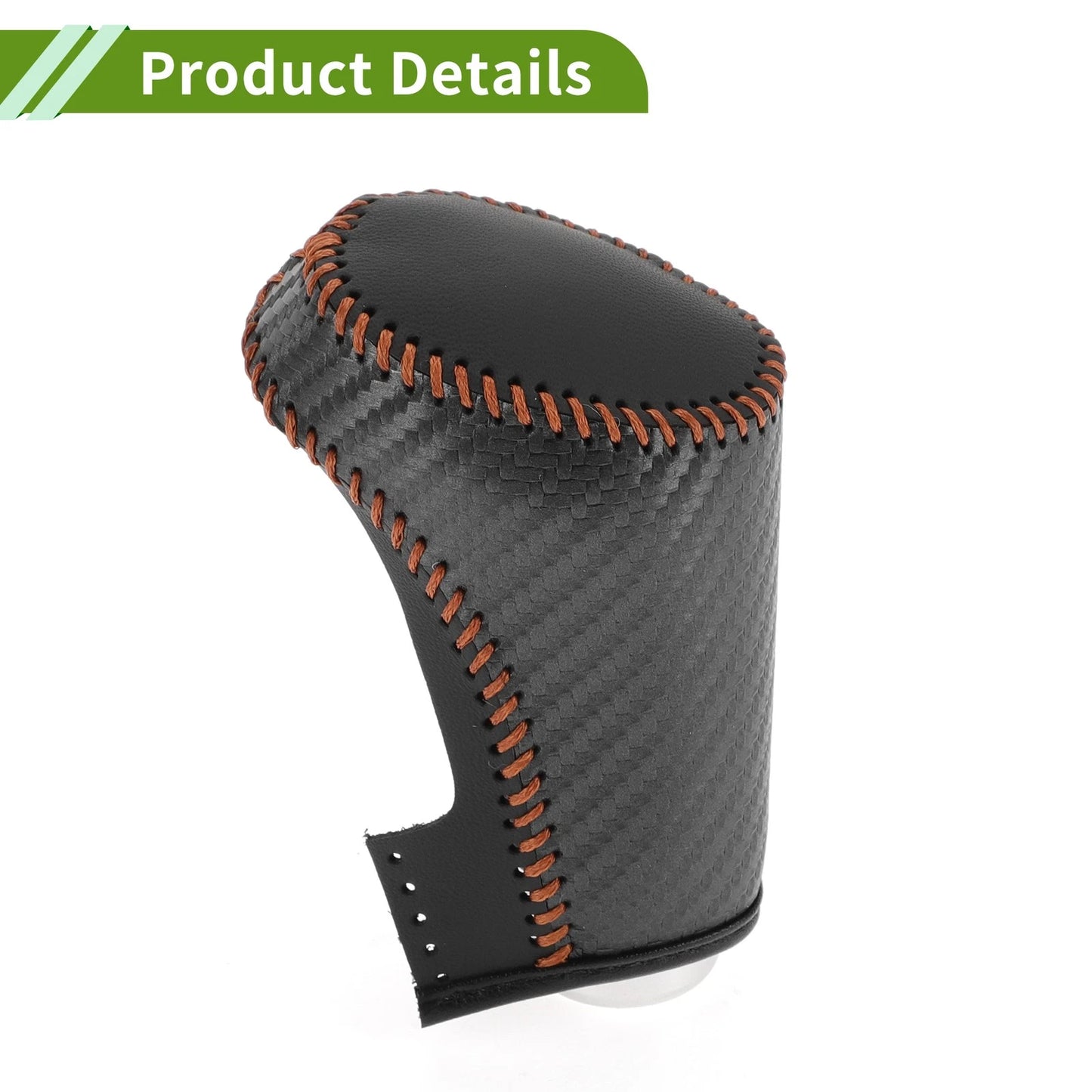 Gear Shift Knob Cover for Chevrolet Malibu Black Carbon Fiber Black Brown
