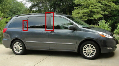 Pillar Post Door Window Trim Cover 6 pcs for Toyota Sienna (2002–2010)