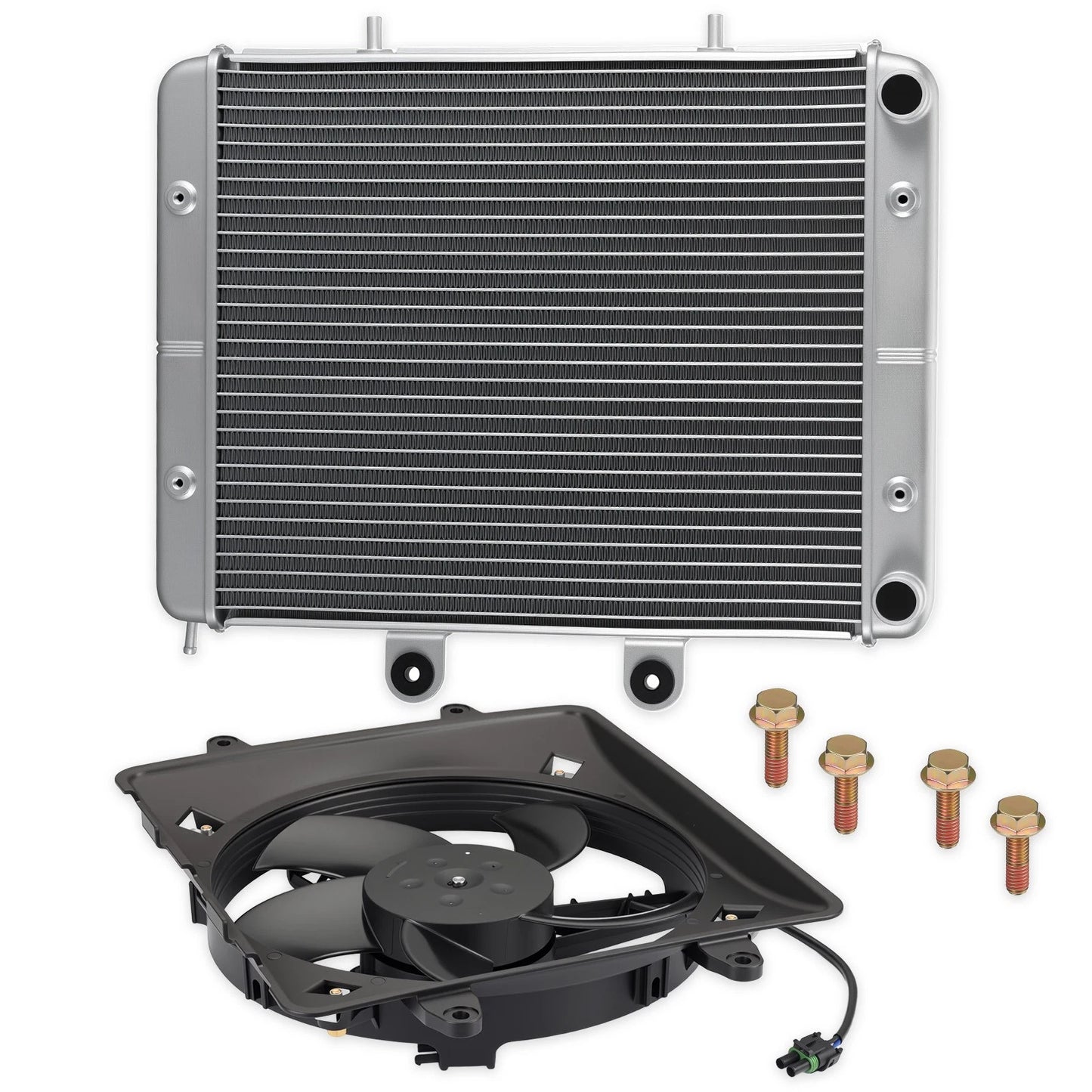Aluminum Radiator & Cooling Fan for Polaris Sportsman 800 6x6 2009-2014