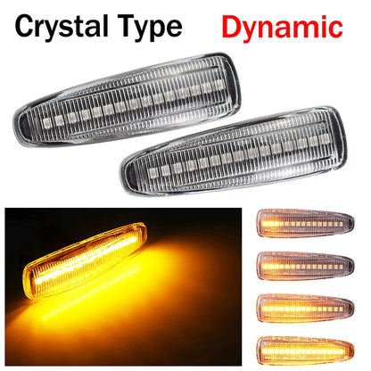 LED Fender Side Marker Turn Signal Light Clear for Mitsubishi Lancer EVO X (08-17)