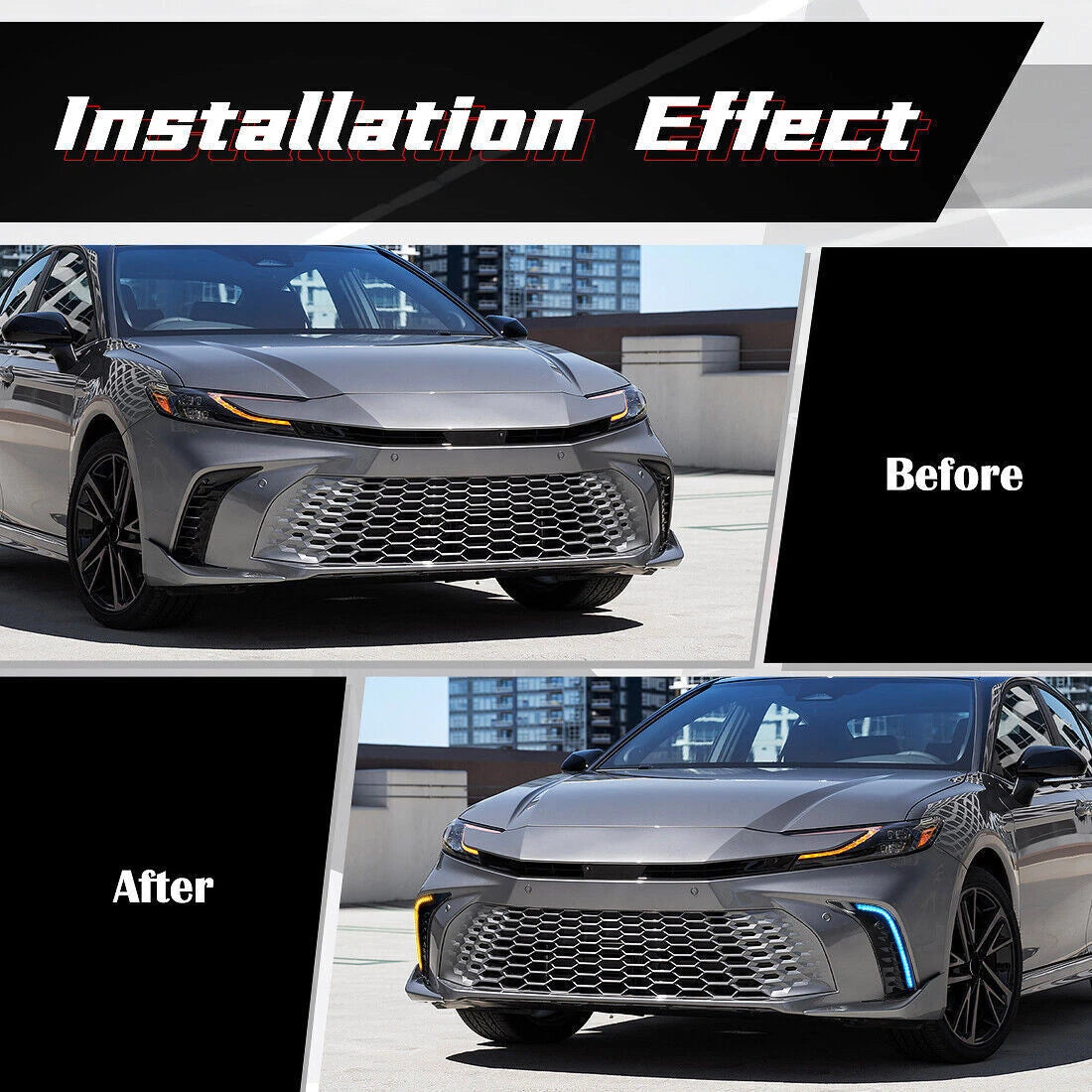 2 x Daytime Running Lamps DRL Fog Lights for 2025 Toyota Camry SE XSE
