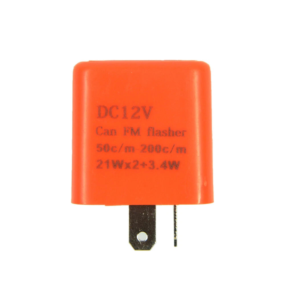 LED Adjustable Flasher Relay 2 Pin 12V Turn Signal Indicator for Motorcycle
