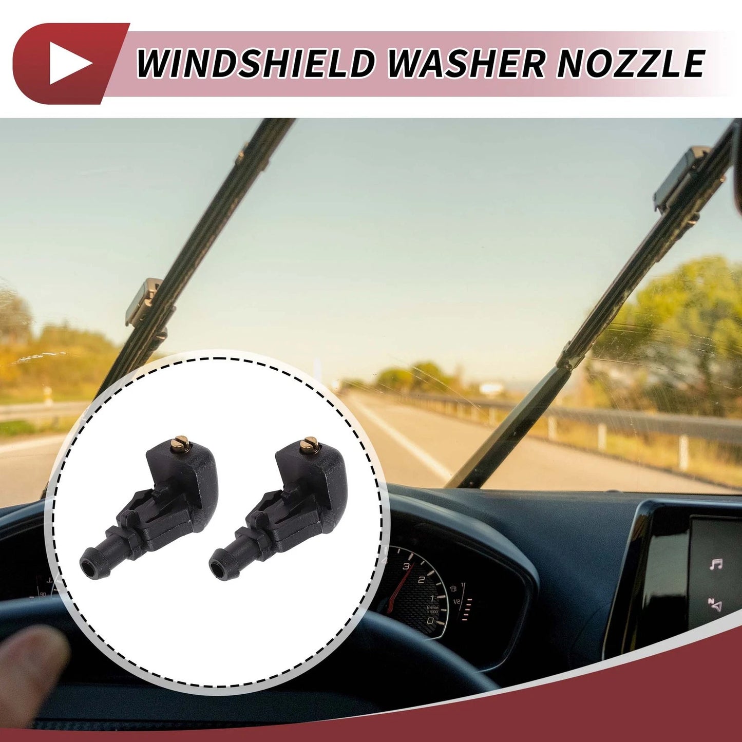 2 x Front Windshield Washer Nozzle for Buick LaCrosse (2010–2016)