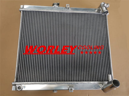 3ROW Aluminum Radiator & Fan for Mazda HC Luce Turbo II 1.3L (1986-1991)