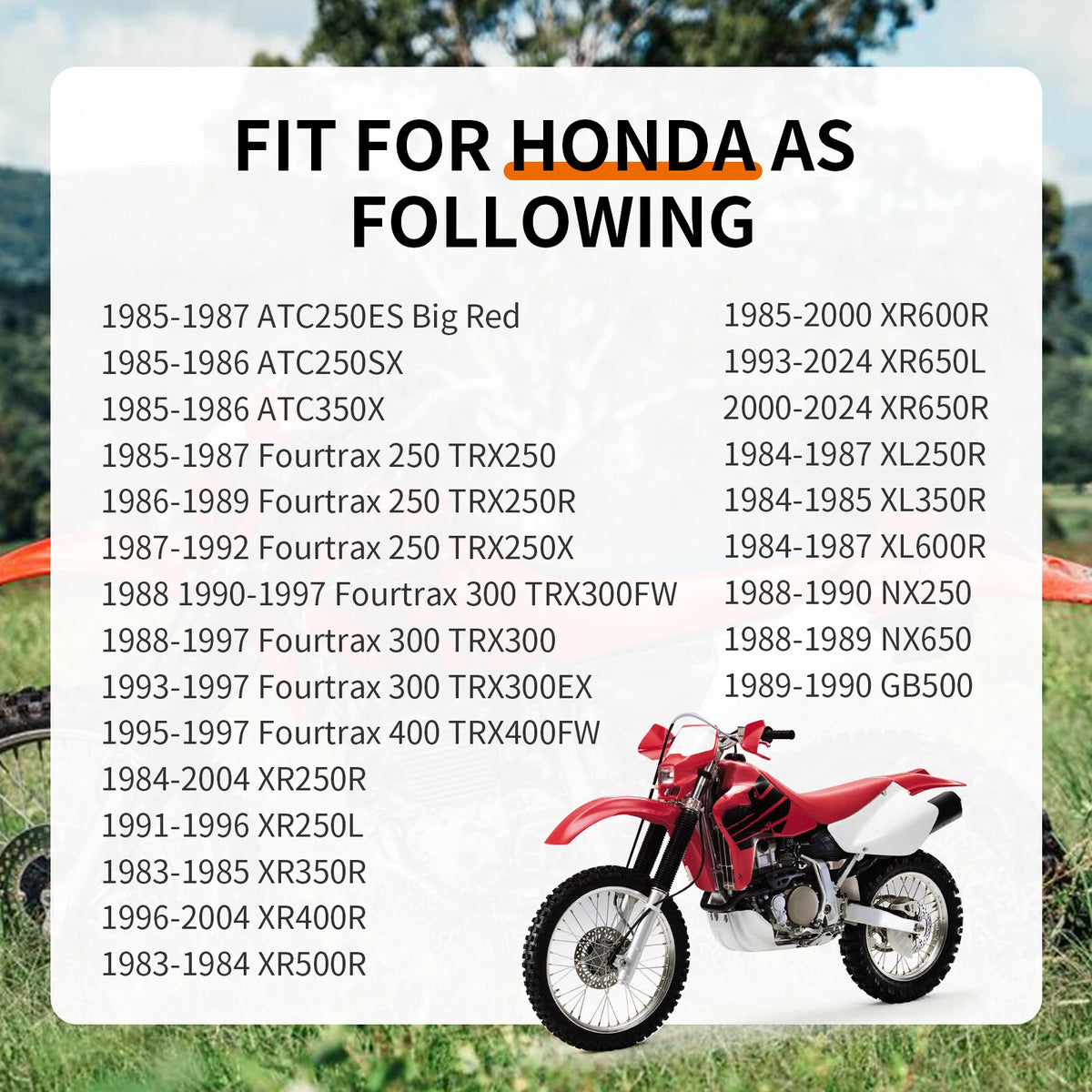 Oil Filter O-Ring Spring for Honda XR650L XR650R (1990–2007)