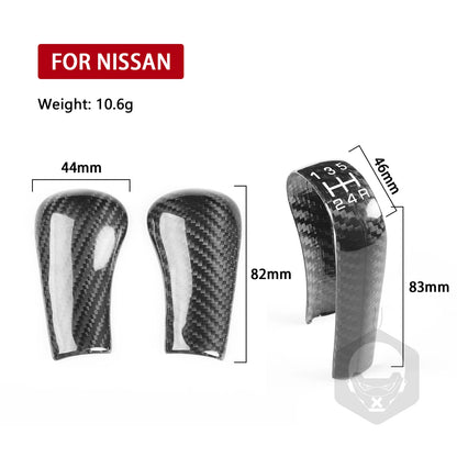 Black Center Gear Shift Knob Cover Set for Nissan GTR R32/R33/R34 (1989-1994)