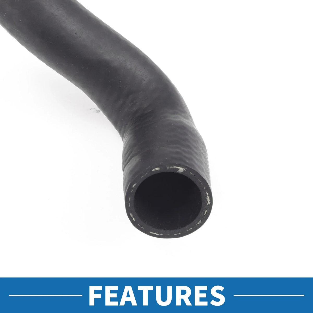 Engine Radiator Hose 4.4L for BMW 550i Rubber Black 1Pc (2011-2013)