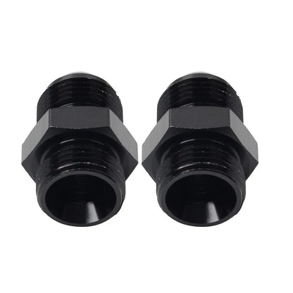 2 x Black Aluminum AN10 Flare to 10AN ORB Male Fitting Adapter for Make & Model