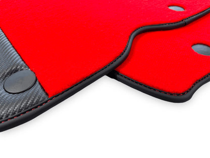 Red Floor Mats for Ferrari 812 Superfast (2017-2023) - AutoWin Brand