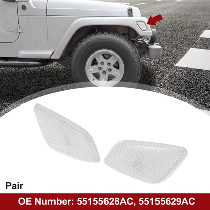 Front Bumper Side Marker Light Housings for Jeep Wrangler (2007-2018)