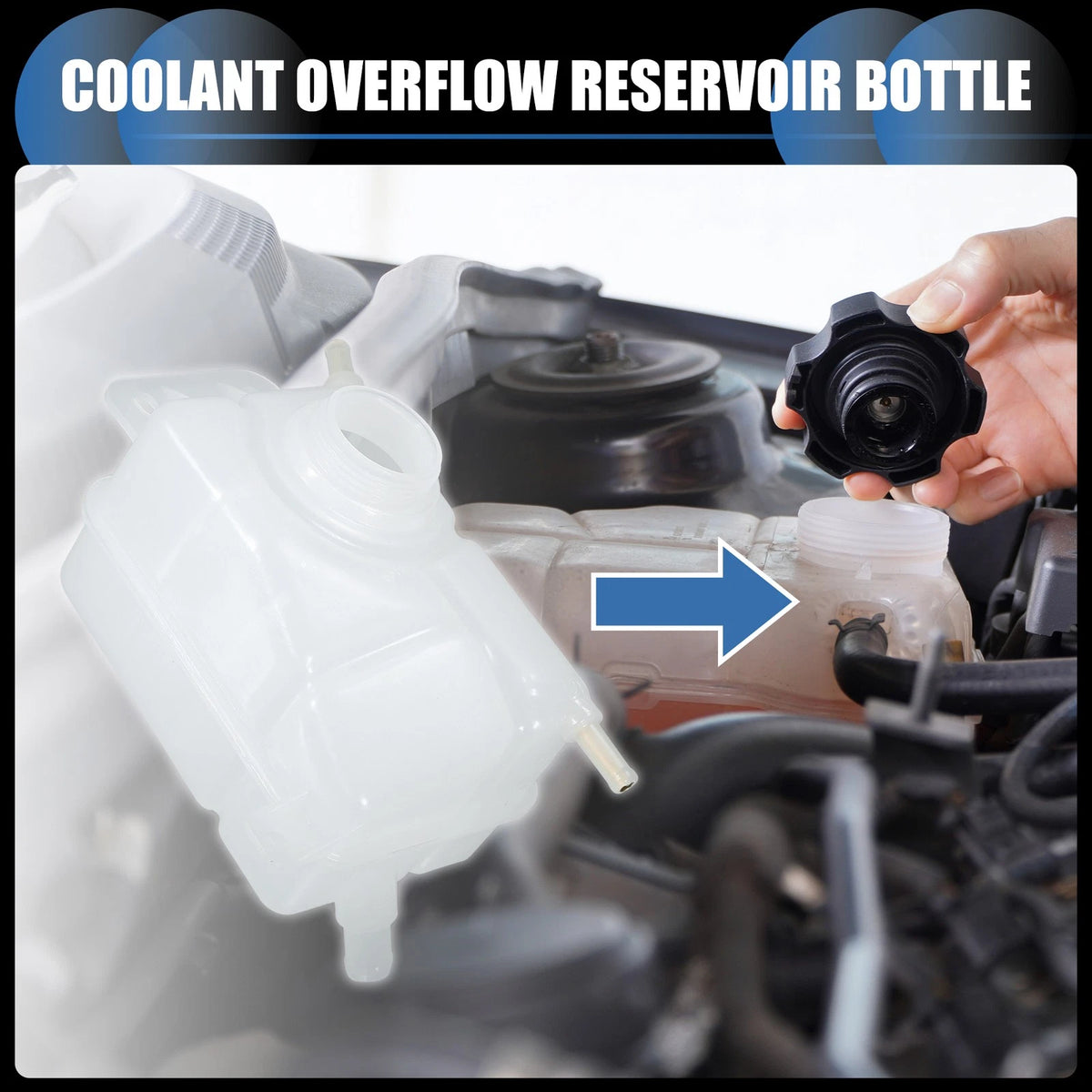 Coolant Expansion Recovery Overflow Tank for Chevrolet Aveo (2004 - 2008)