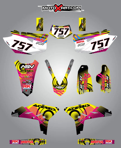 Custom Graphics Kit NEON STYLE for Yamaha WR 450 F (2012-2016)