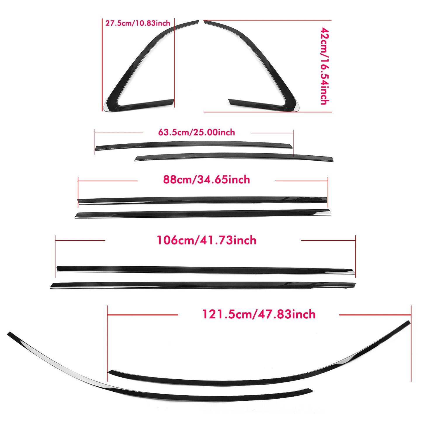Window Strip Moulding Seal Belt Trim for Audi Q3 (2019-2024)