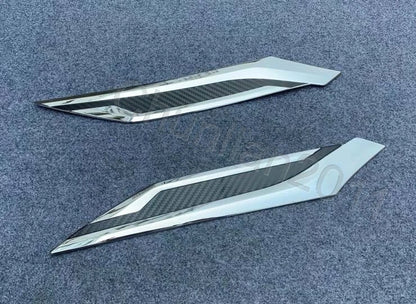 Chrome Front Eyebrow Side Stripe Cover Trim for Toyota RAV4 (2019-2023)