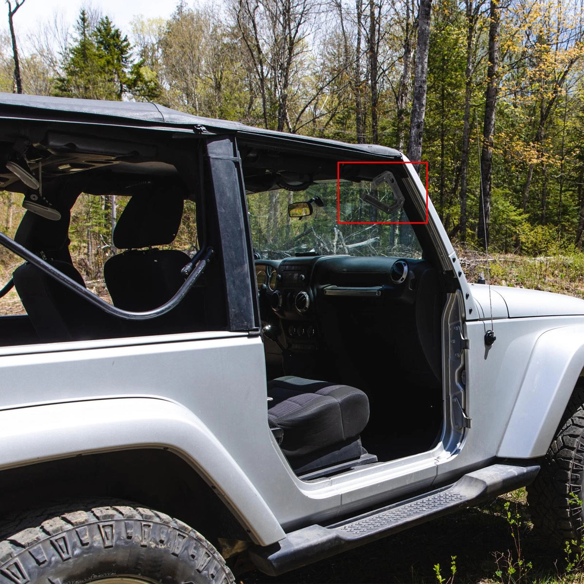 Front Grab Handles 2 x Aluminum Alloy for Jeep Wrangler JK (2007-2018) Black