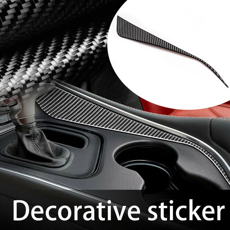 Carbon Fiber Interior Gear Shift Side Cover Trim for Dodge Challenger (2015-2020)