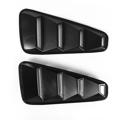 Black 1/4 Quarter Window Louvers Scoop Cover for Ford Mustang (2015-2018)