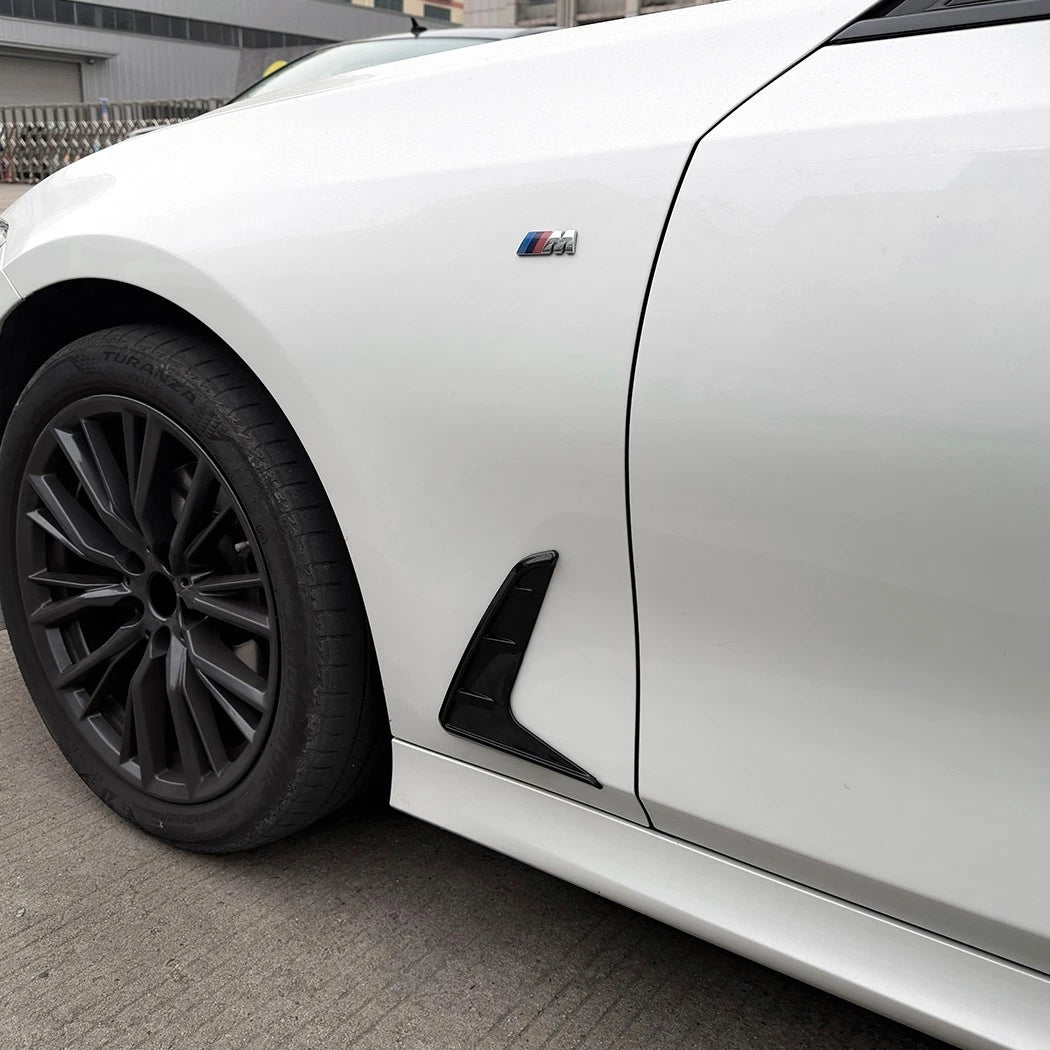 Gloss Black Add-On Side Fender Vent Duct Trims for BMW 3-Series G20 G21