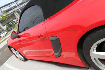Real Carbon Fiber Side Skirt Extension for Porsche Boxster Cayman 981 2013-2016