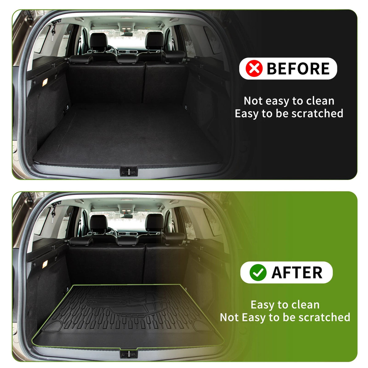 Rear Trunk Mat for Ford Bronco 4-Door (2021-2024) TPE Cargo Liner