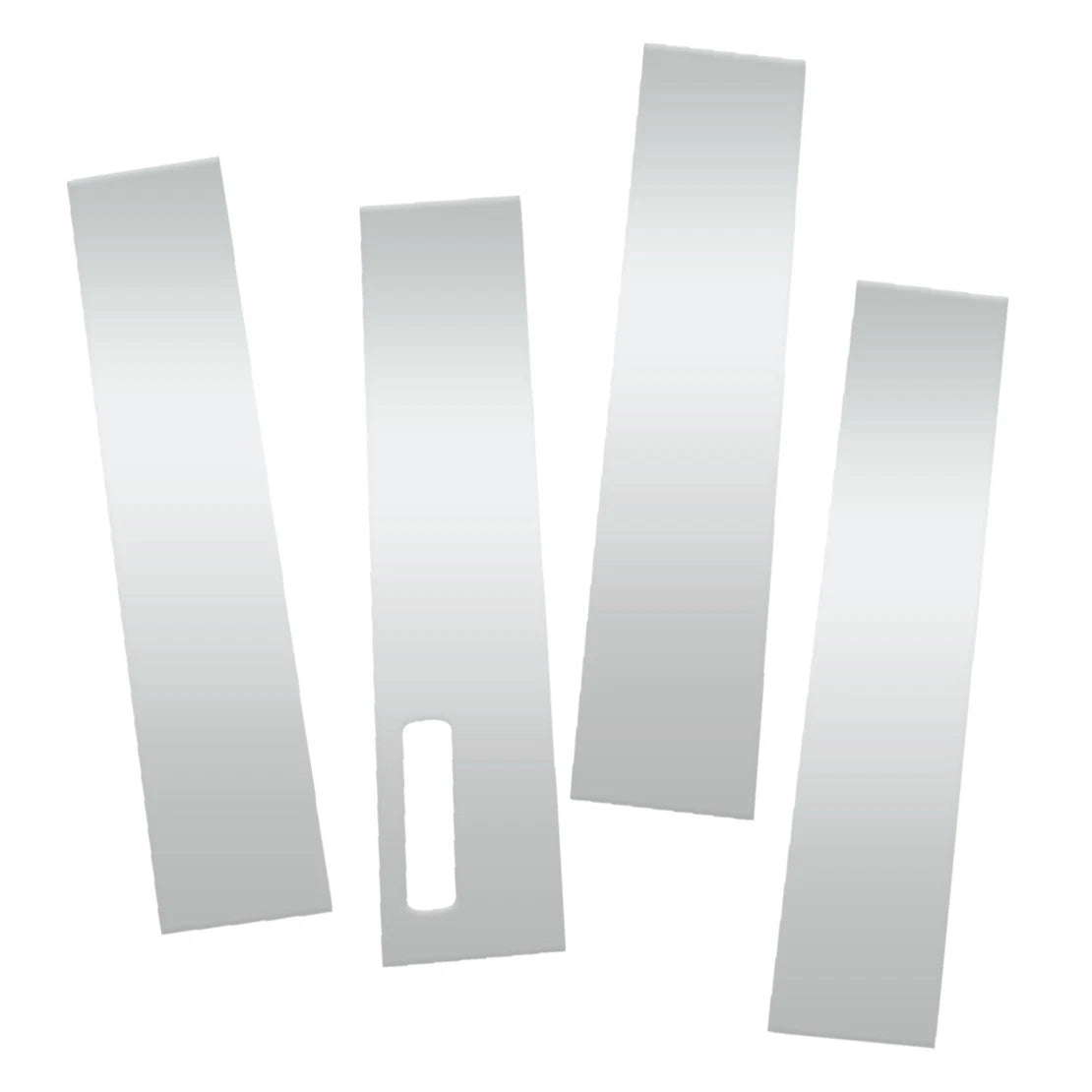 4 x Silver Window B Pillar Strip Door Trim for Ford F150 (2015-2021)
