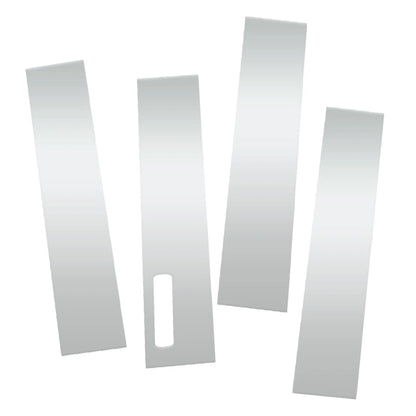 4 x Silver Window B Pillar Strip Door Trim for Ford F150 (2015-2021)