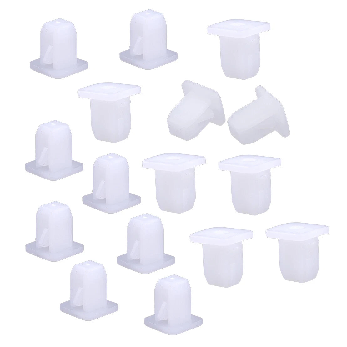 50 x White Square Fender Liner Fastener Rivets for Car (8x8.5mm Hole)