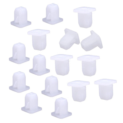 50 x White Square Fender Liner Fastener Rivets for Car (8x8.5mm Hole)