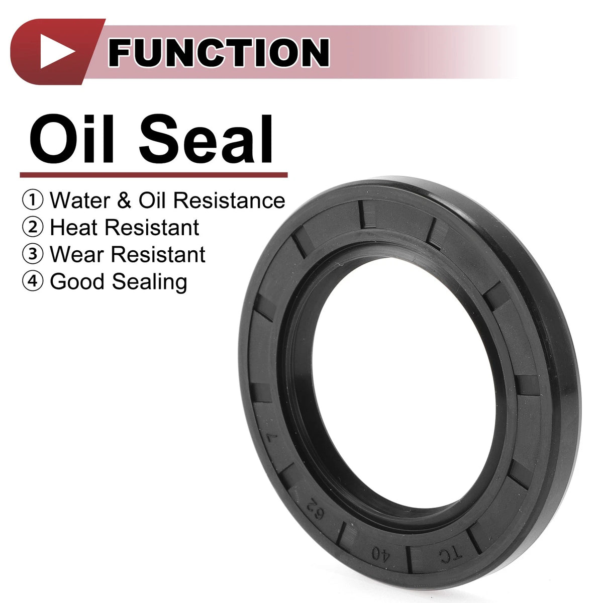 Rotary Shaft Seal 40x62x7mm Nitrile Black 5 x 70D for Make Model